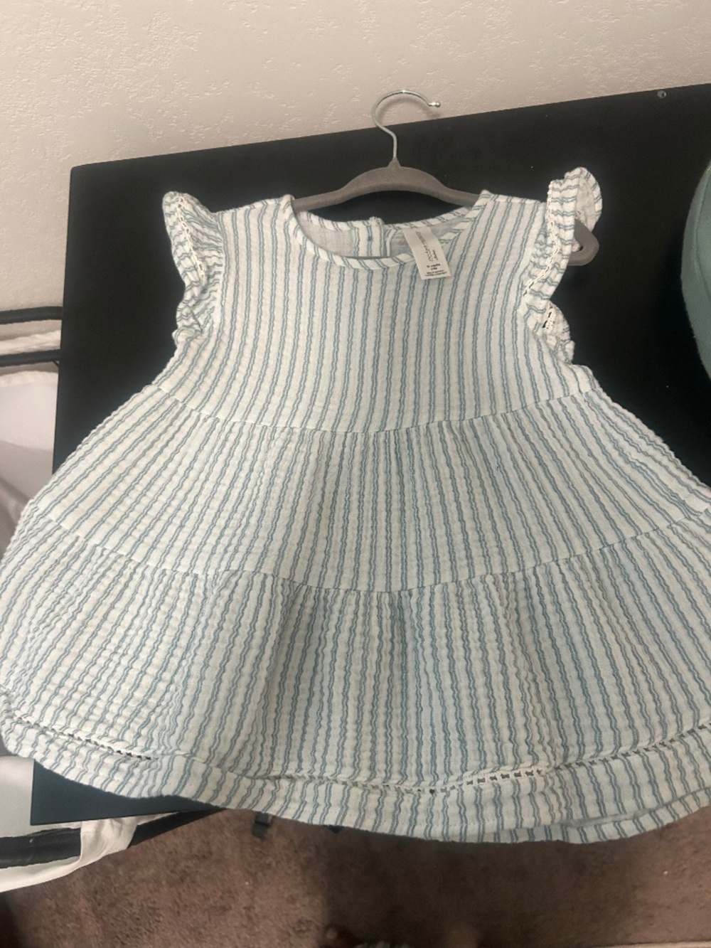 Light blue & white gauze dress